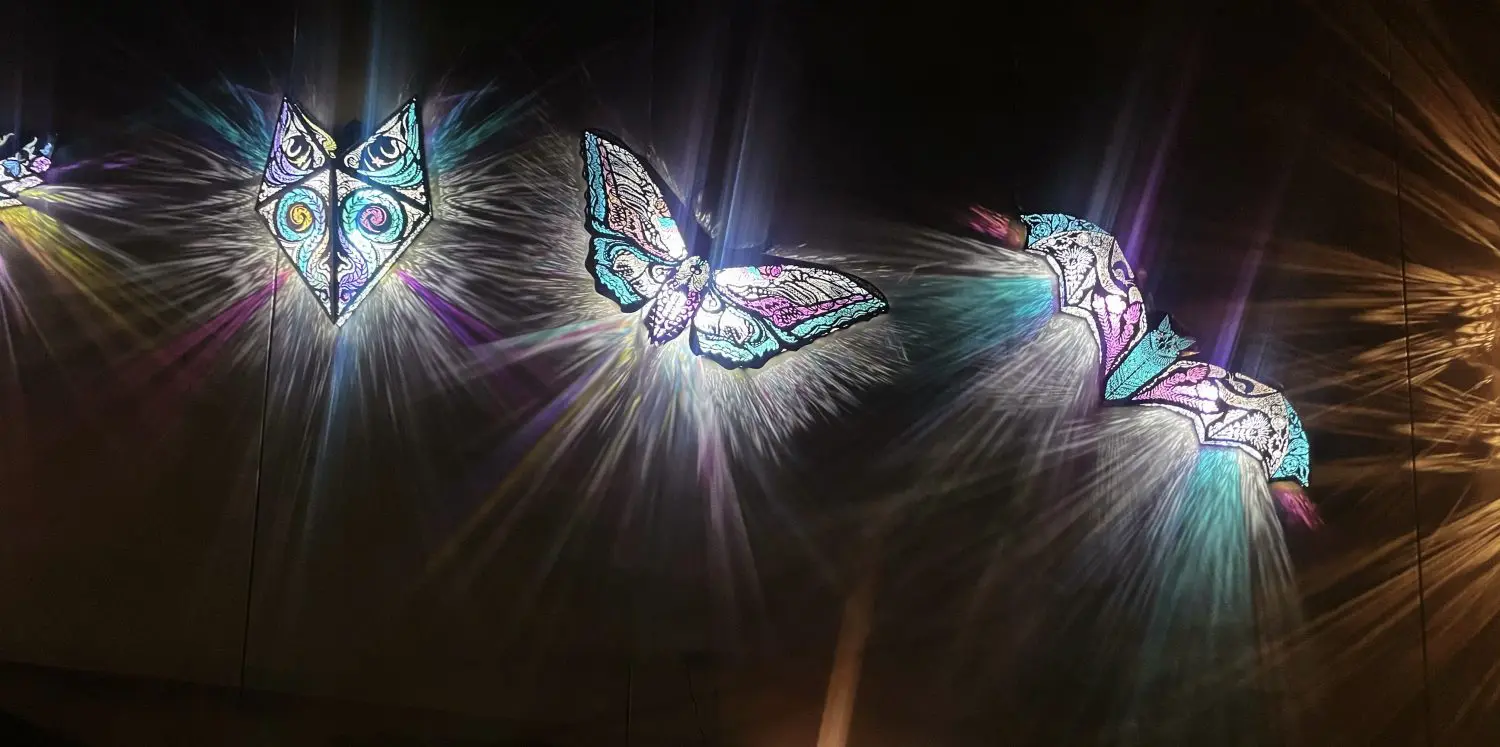 Colorful nocturnal lantern.