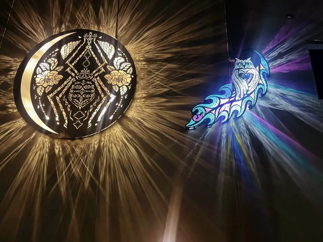 Colorful nocturnal lanterns.