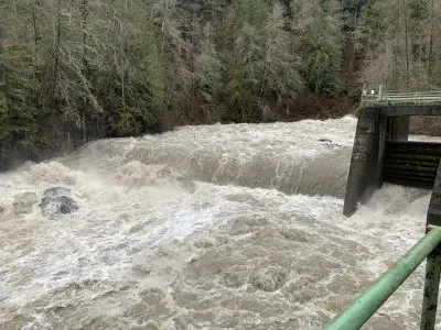 February 2020 High Flow Event at Middle Fork Diversion Dam
