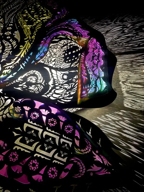 Colorful nocturnal lantern.