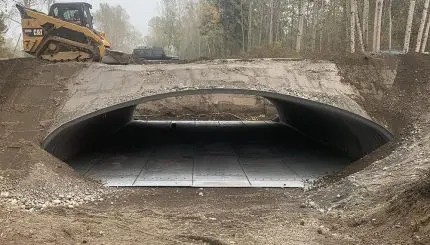 large fish passable culvert with wide flat bottom