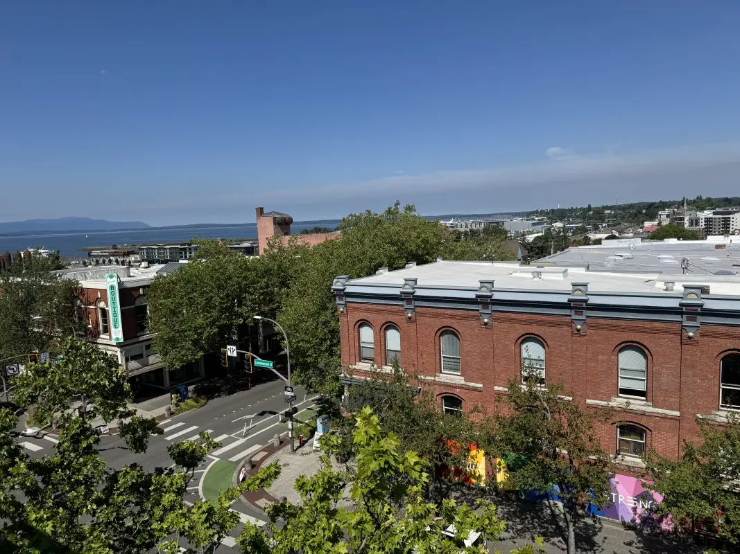 Looking down at downtown Bellingham.