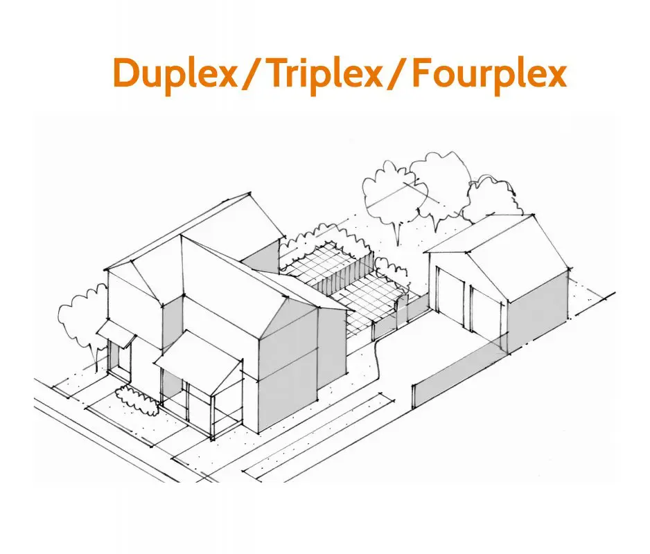 Duplex-Triplex-Fourplex Cottage style middle housing