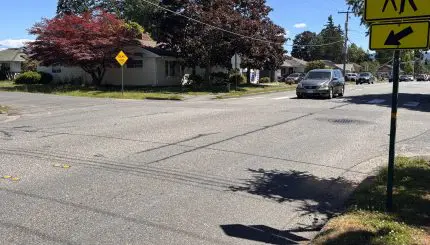 Ellis roadway at Plymouth Drive intersection