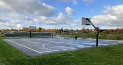 Basketball court in a park
