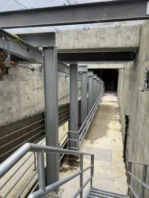 Inside of fish screen structure