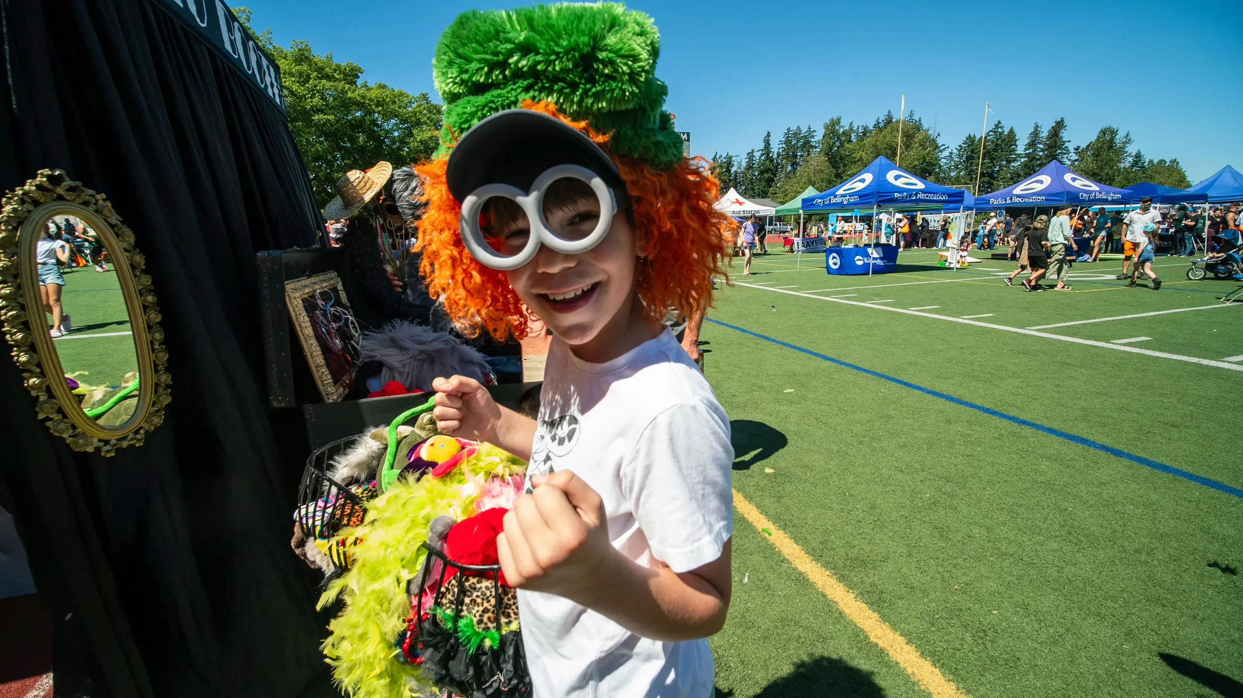 A child in costume.