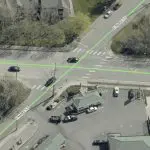 Aerial view of the intersection at East Maple and Lincoln