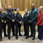 New Police Officers with the Mayor and Police Chief