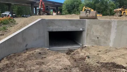 Orchard connector concrete tunnel