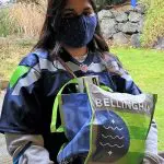 Person holding reusable bag