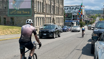 Holly Street Corridor looking southeast towards Downtown