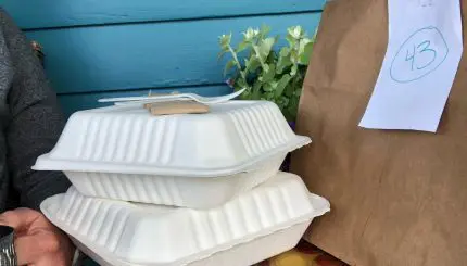 To go food containers made from paper