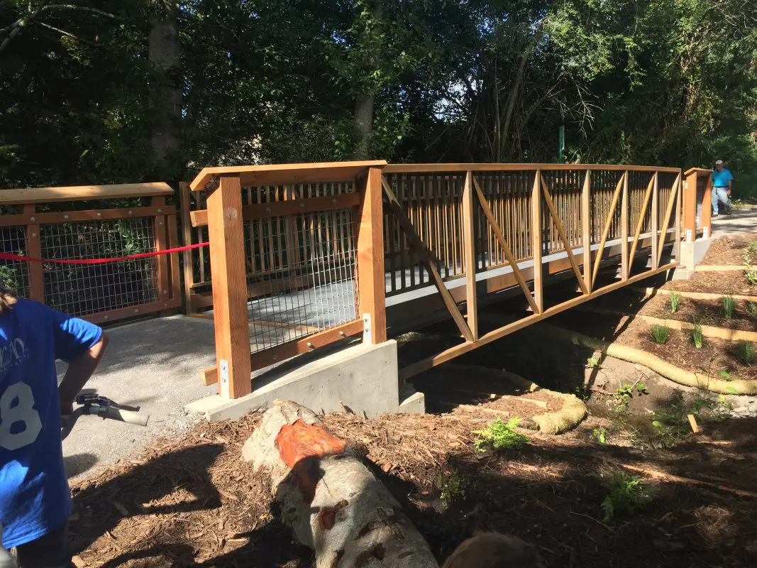A short bridge over a creek
