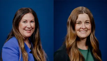 Professional headshots of two women