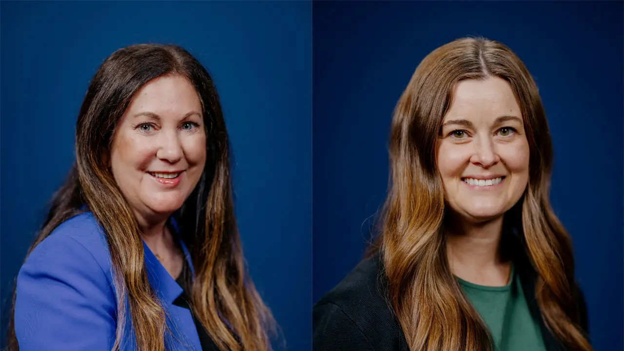 Professional headshots of two women
