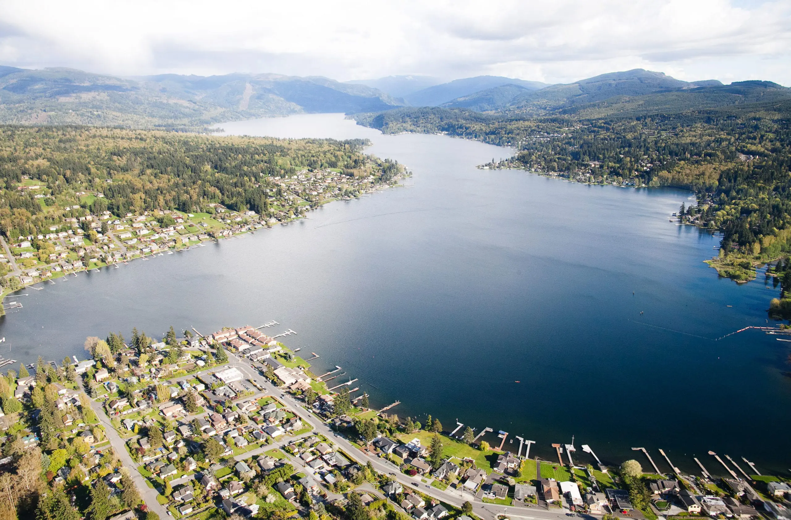 Aerial image of Lake Whatcom