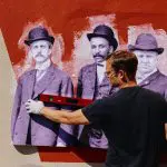 Mayor Kim Lund holds a kitten