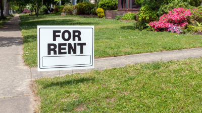 a rental sign
