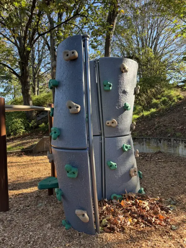 Climbing wall at playground
