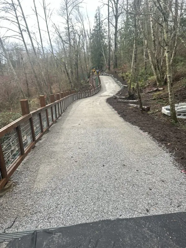 Gravel trail in the woods