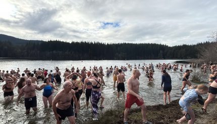 People near a lake