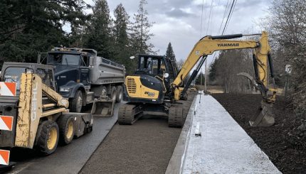 New sidewalk construction along 40th Street