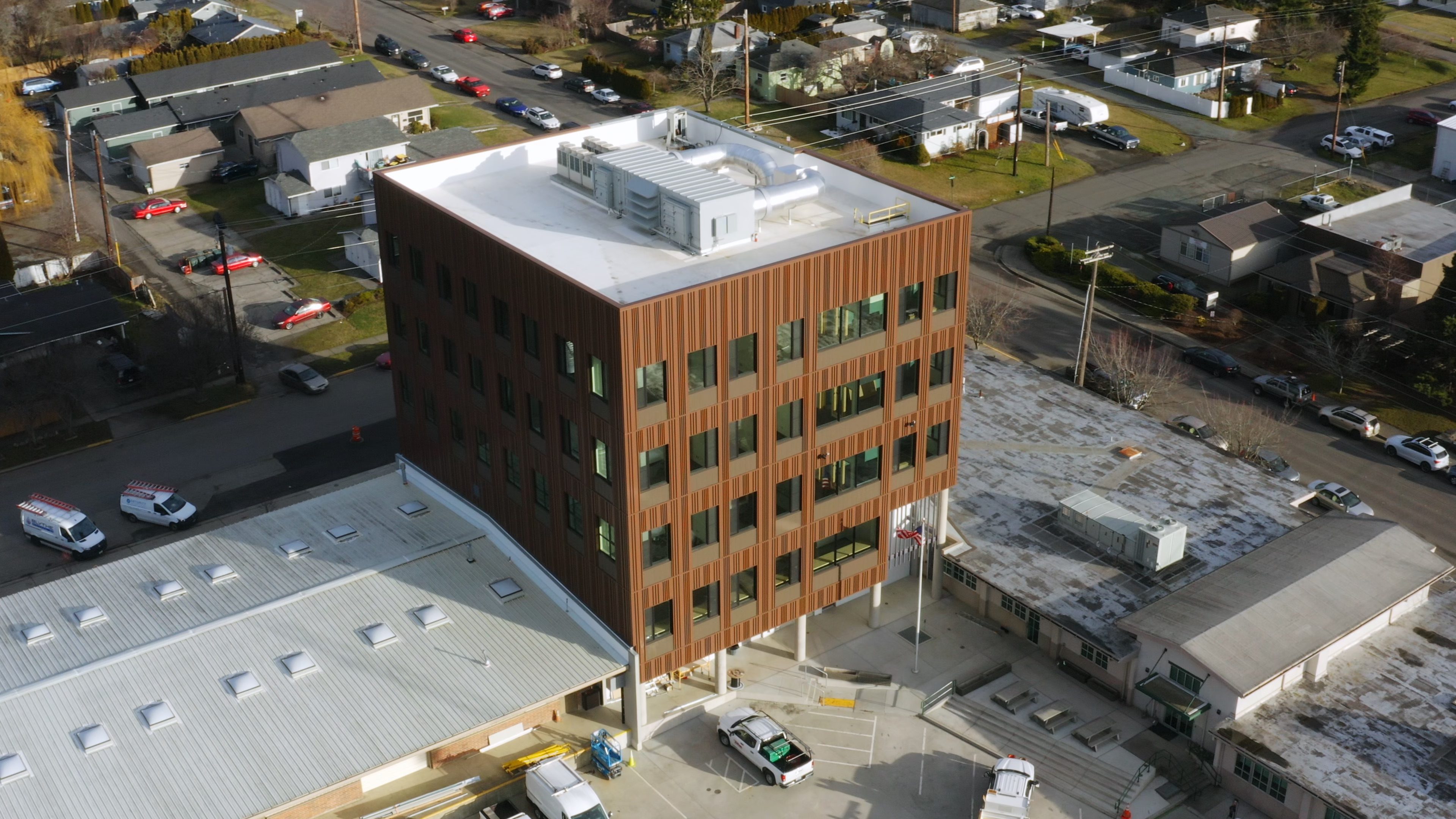 Aerial view of new Pacific Street Operations Center