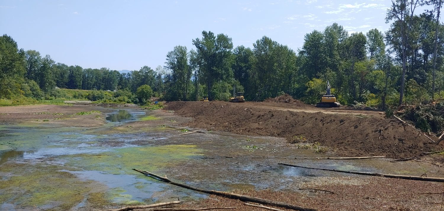 Bug Lake drained during construction