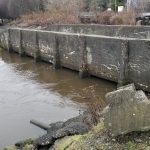 Concrete structure over water