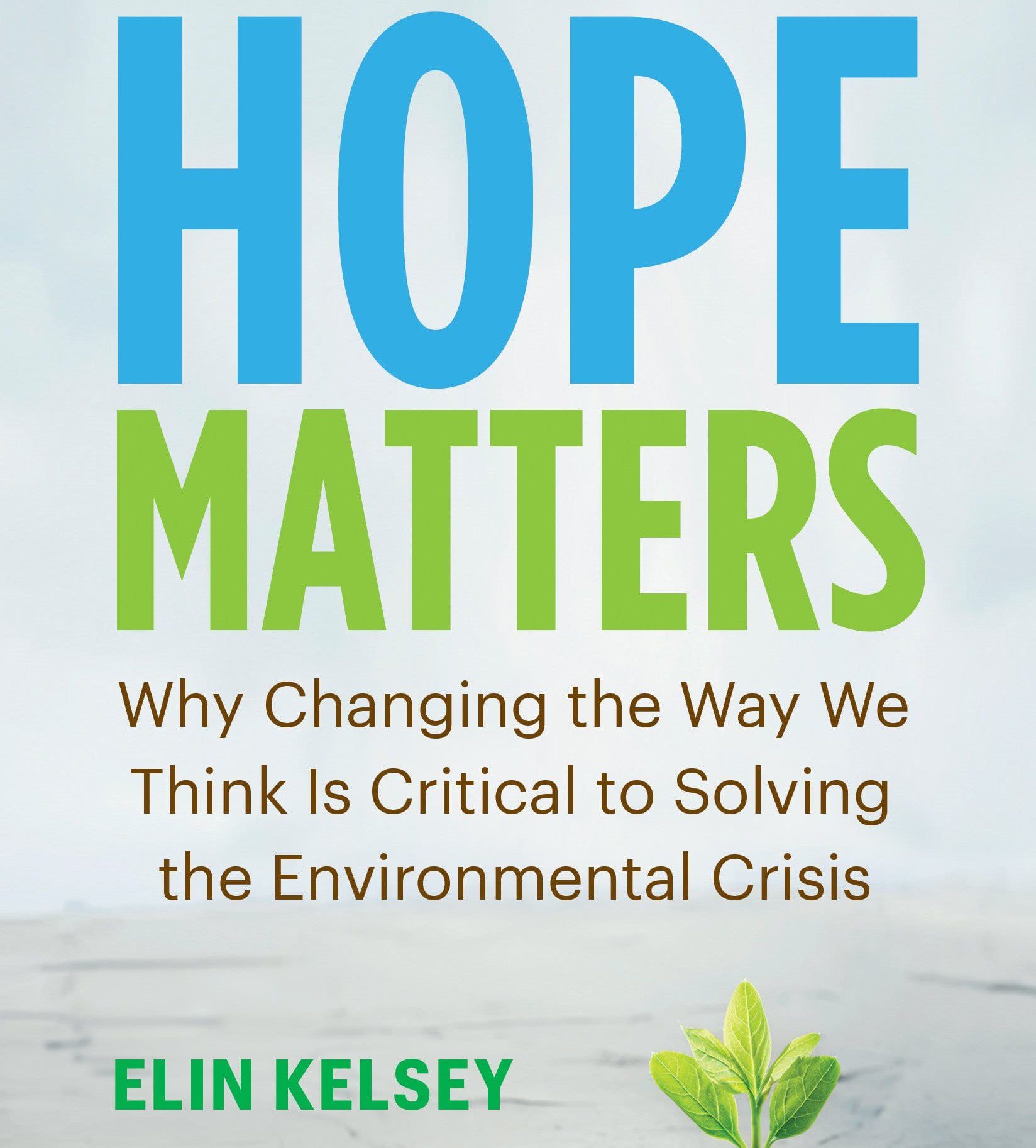 Book cover for Hope Matters: Why Changing the Way We Think is Critical to Solving the Environmental Crisis, by Elin Kelsey.