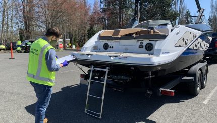 AIS boat inspection underway