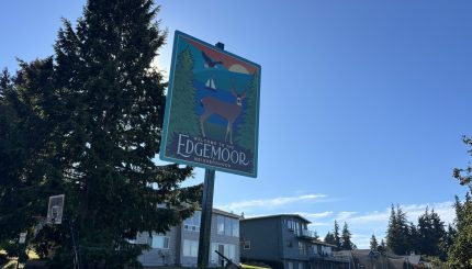 Sign for Edgemoor neighborhood