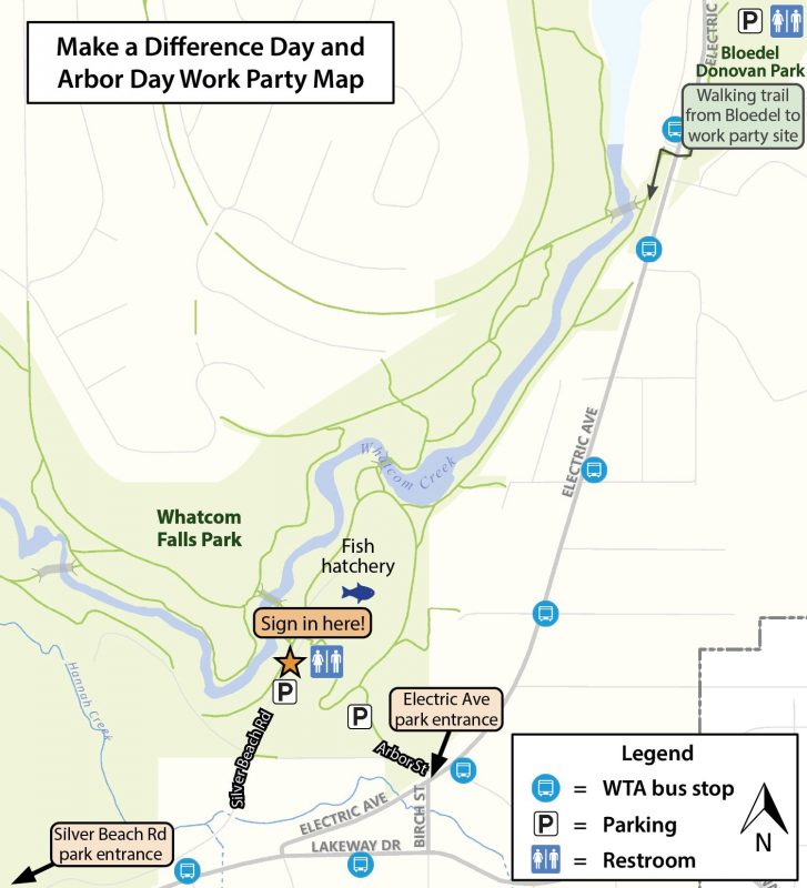 Whatcom Falls Park Map Make A Difference Day Community Work Party At Whatcom Falls Park - City Of  Bellingham