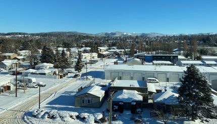 snow covered neighborhood